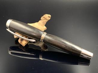 Füller und Rollerball Gentlemen Jr.II Rhodium mit Mooreiche 