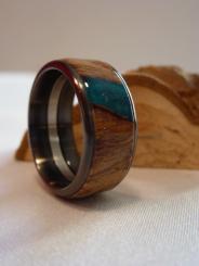 Edelstahl "Anthrazit" mit Banksiazapfen "Grün" 