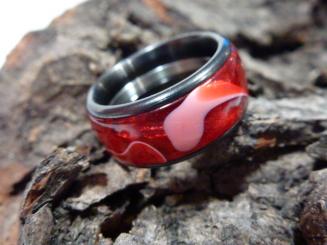 Anthrazit mit Acryl Rot 