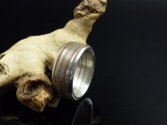 Edelstahl mit Funier/Silber 