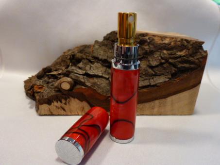 Parfümzerstäuber Chrom mit Acryl "Rot" 