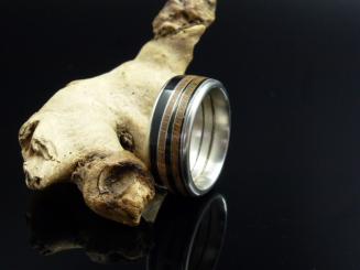 Edelstahl mit Funier/Black 